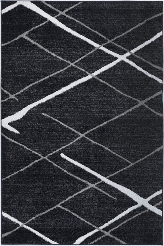 Kimberley Abstract Stripe Charcoal Rug