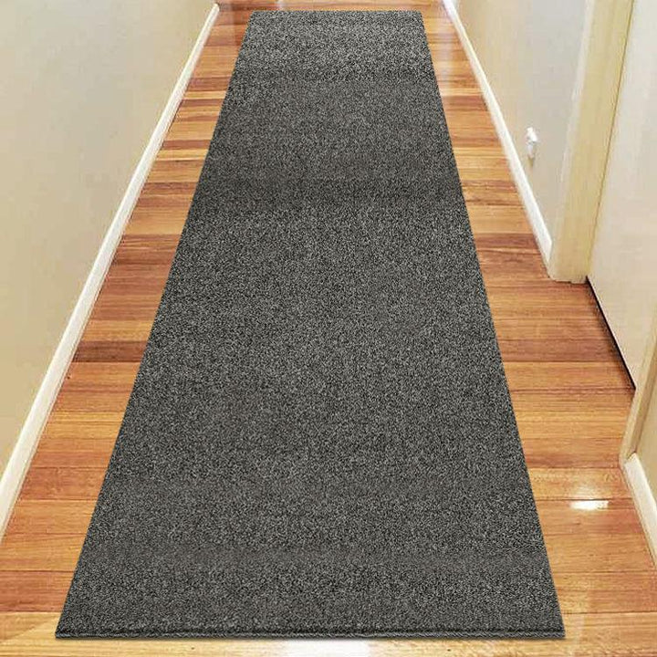 Simple 6365 Dark Grey Hallway Runner