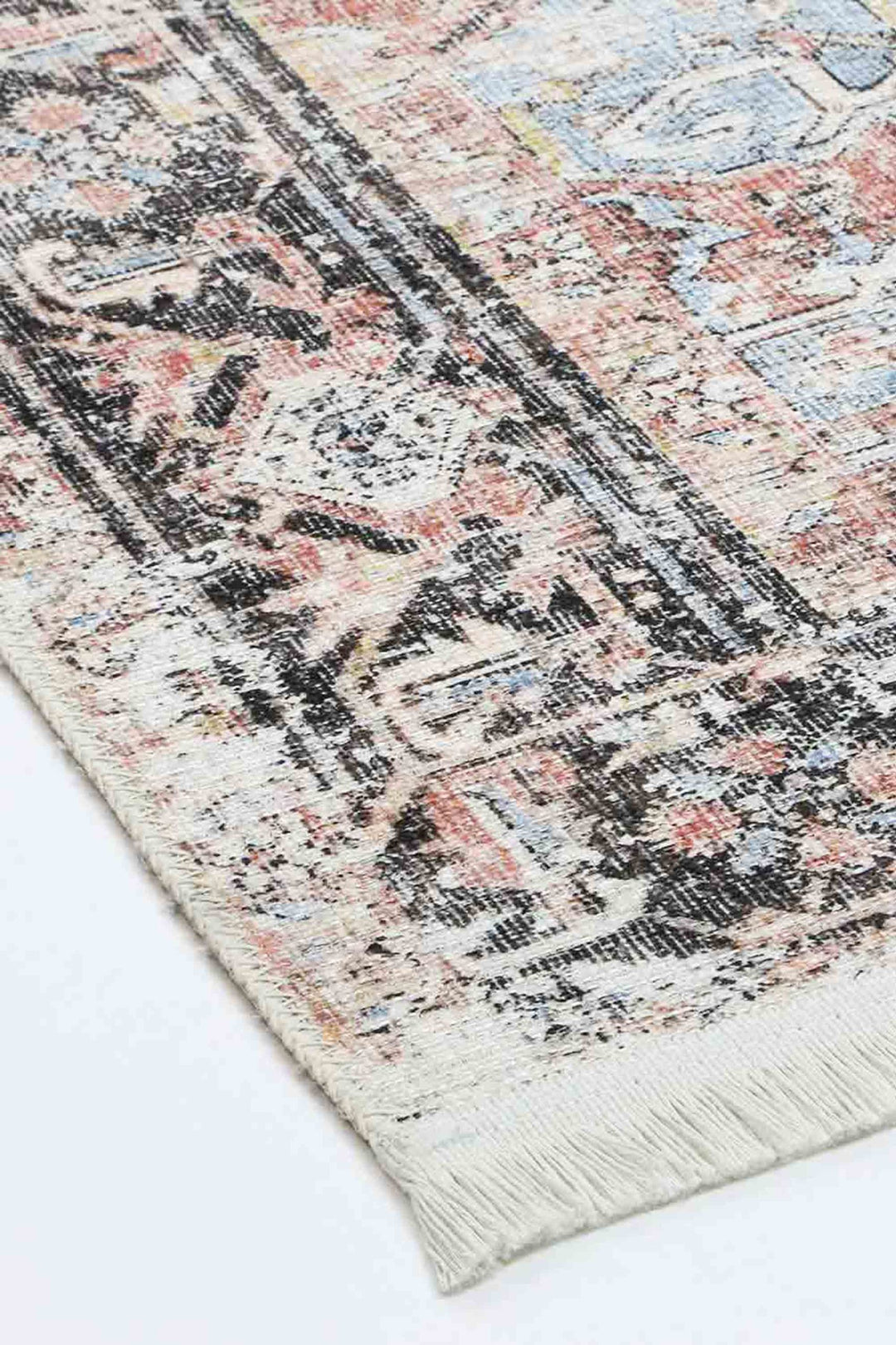 Vintage Crown Waterproof Muted Traditional Rug