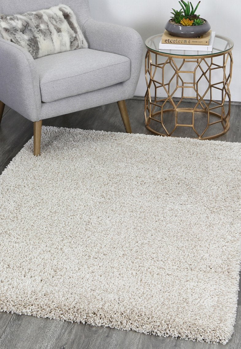 Austin Plush Beige Cream Shaggy Rug