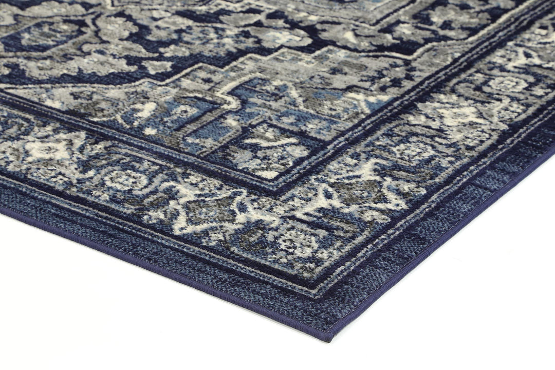 Arya Navy Transistional Traditional Rug