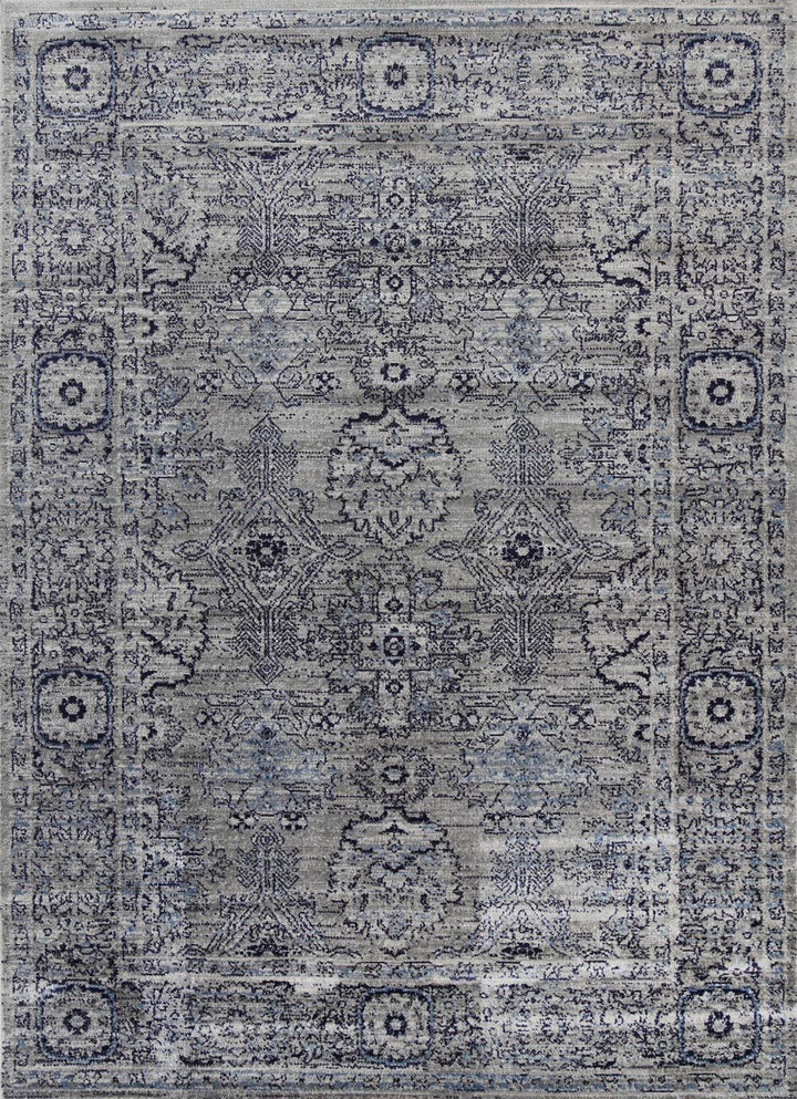 Arya Light Grey Ziegler Traditional Ikat Rug