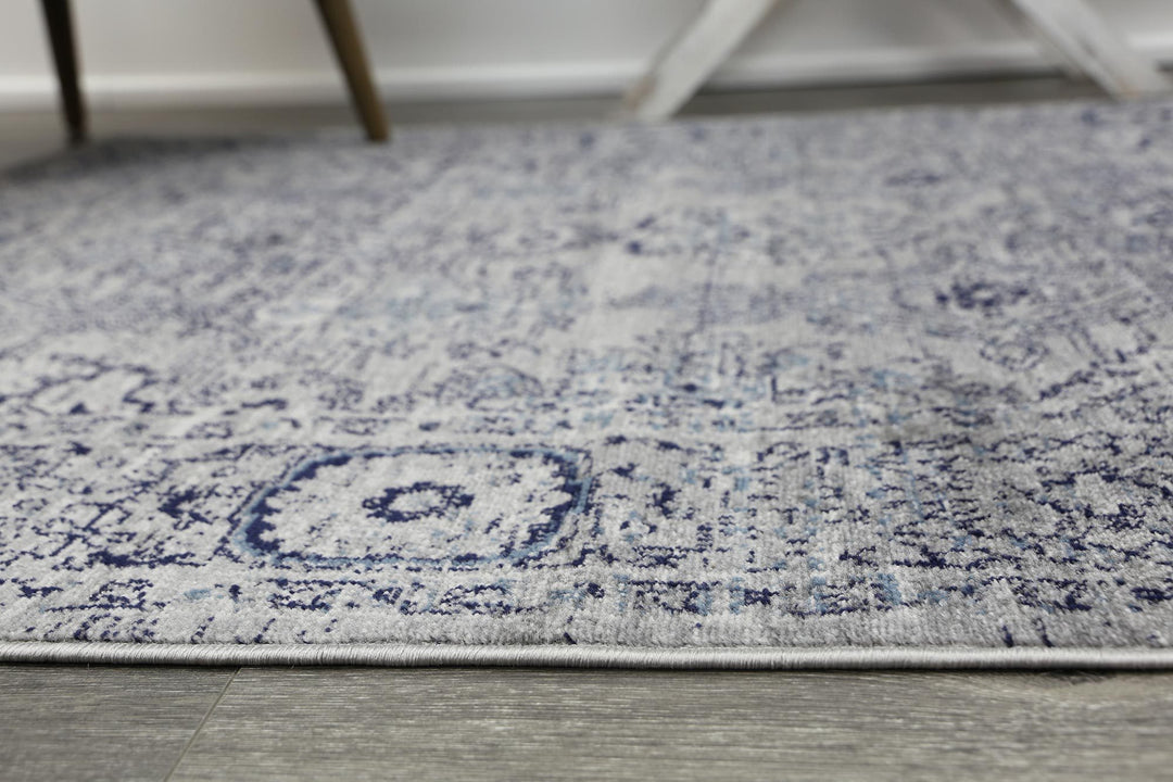 Arya Light Grey Ziegler Traditional Ikat Rug