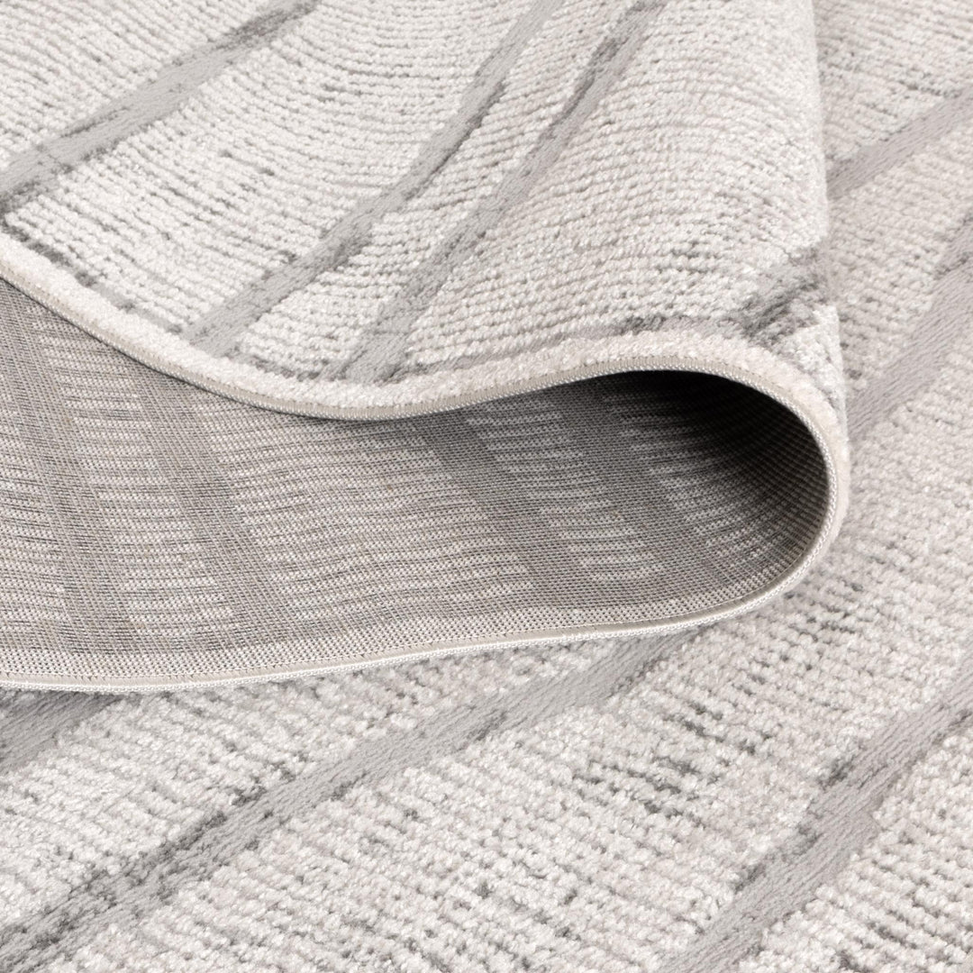 Sierra Abstract Silver Lines Rug