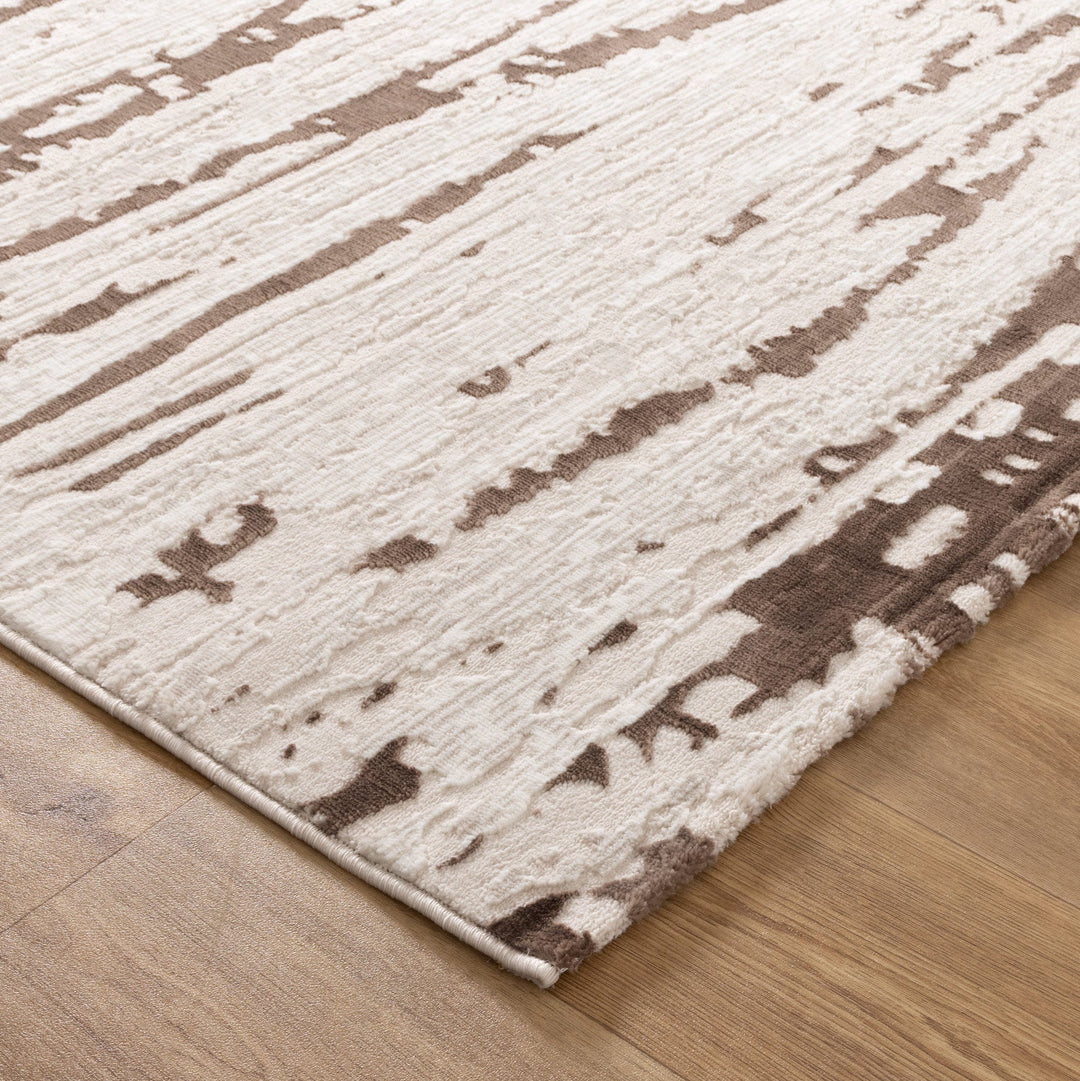 Amalfi Modern Abstract Cream Brown Rug