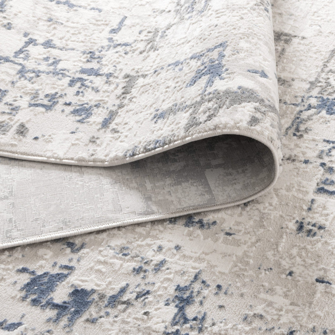 Amalfi Modern Distressed Lines Blue Multi Rug