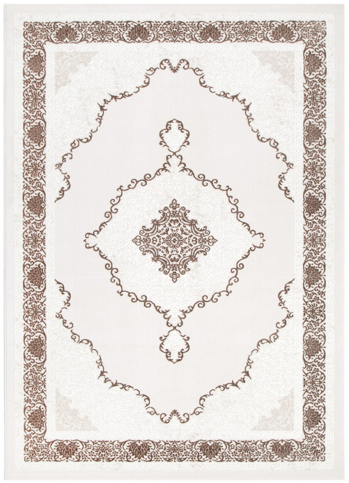 Amalfi Oriental Medallion Brown Rug