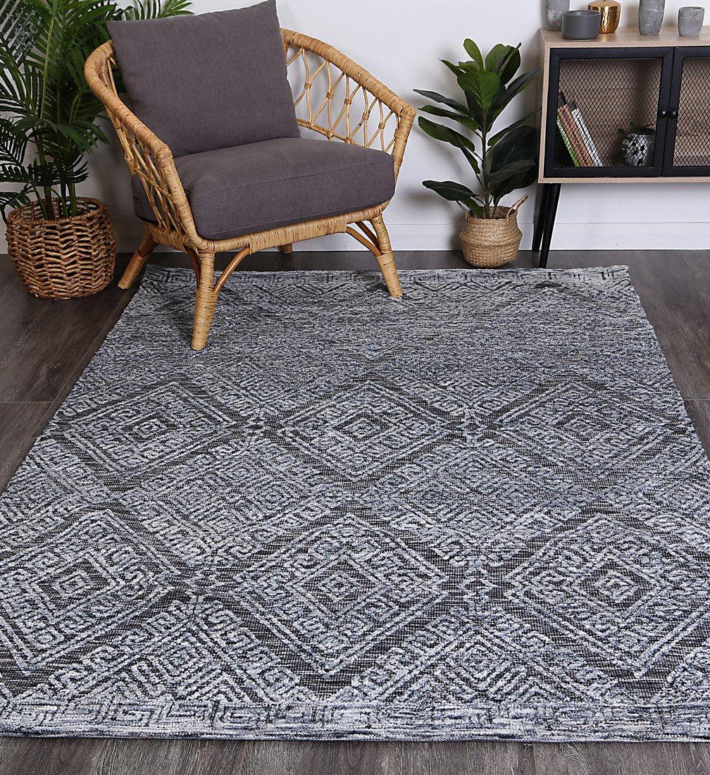 Amritsar Diamond Denim Rug