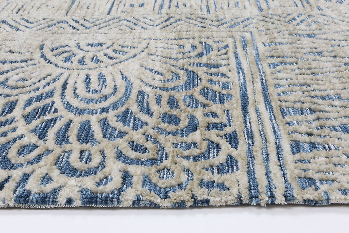 Amritsar Navy Flower Rug