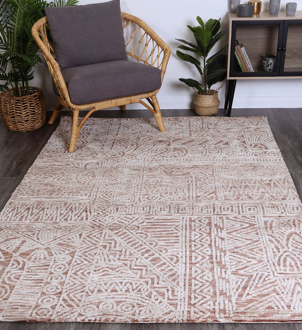 Amritsar Rust Flower Rug