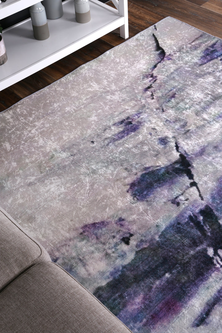 Angelic Multi Watercolour Pastel Non-Slip Rug - ANGE03