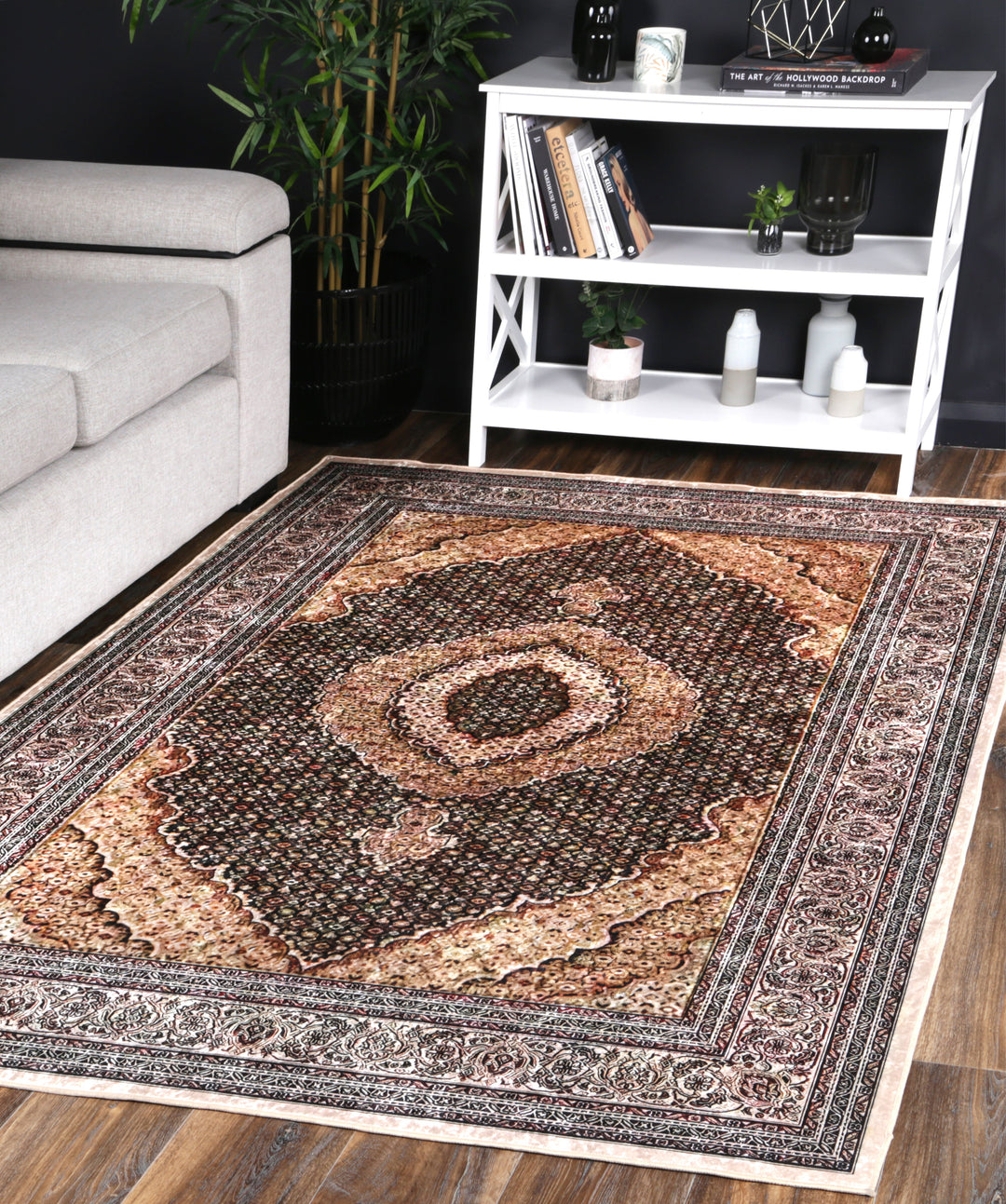 Angelic Medallion Gold Non-Slip Rug - ANGE11