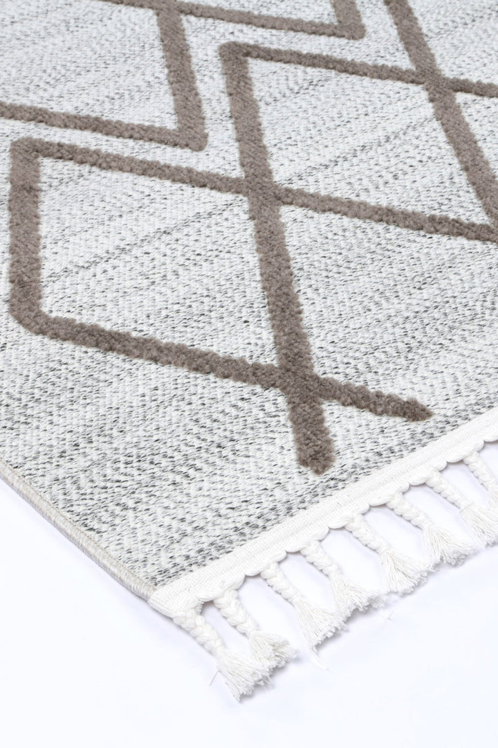 Ares Lelantine Geometric Cream and Brown Rug