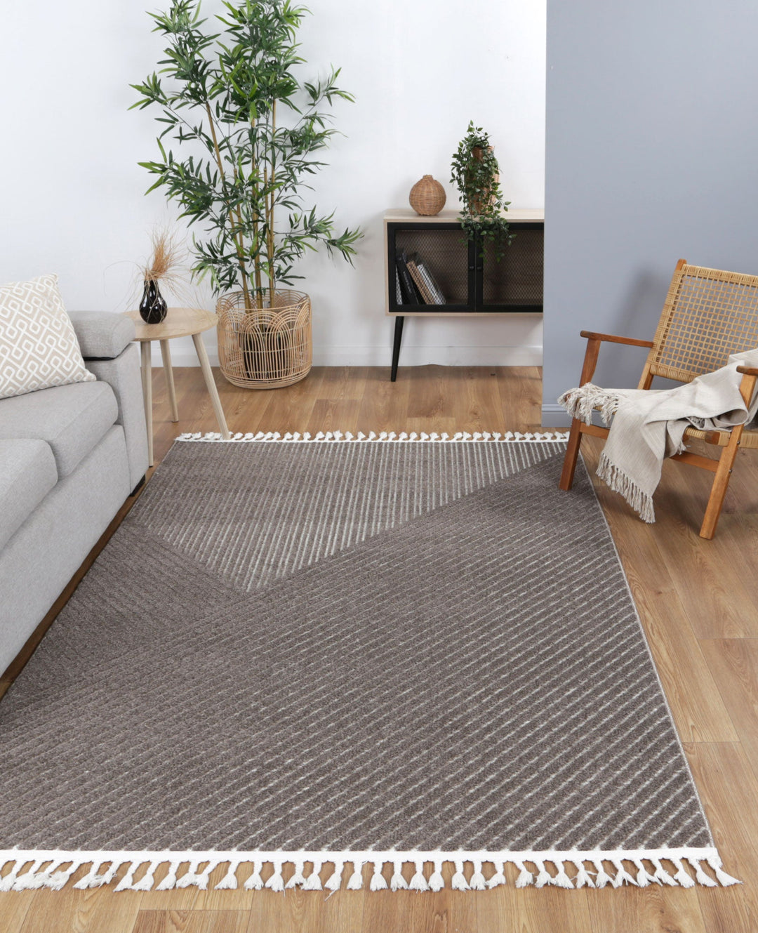 Ares Thasos Overlay Taupe Rug