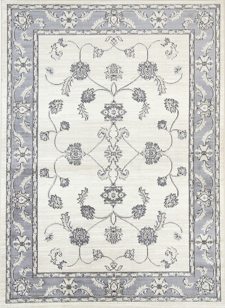 Arya Cream and Grey Traditional Rug