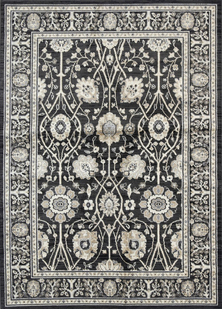 Arya Grey Ziegler Traditional Rug