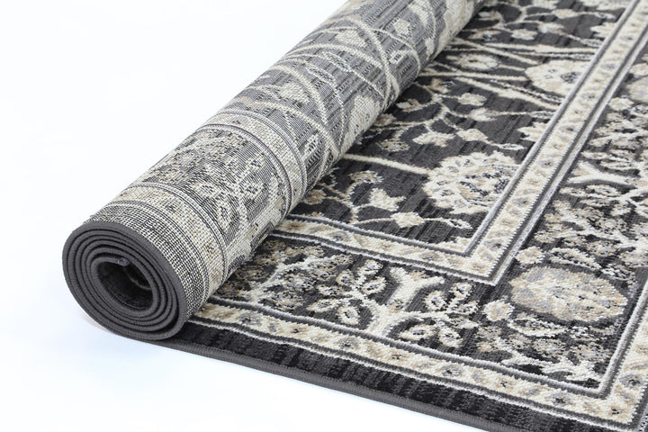 Arya Grey Ziegler Traditional Rug