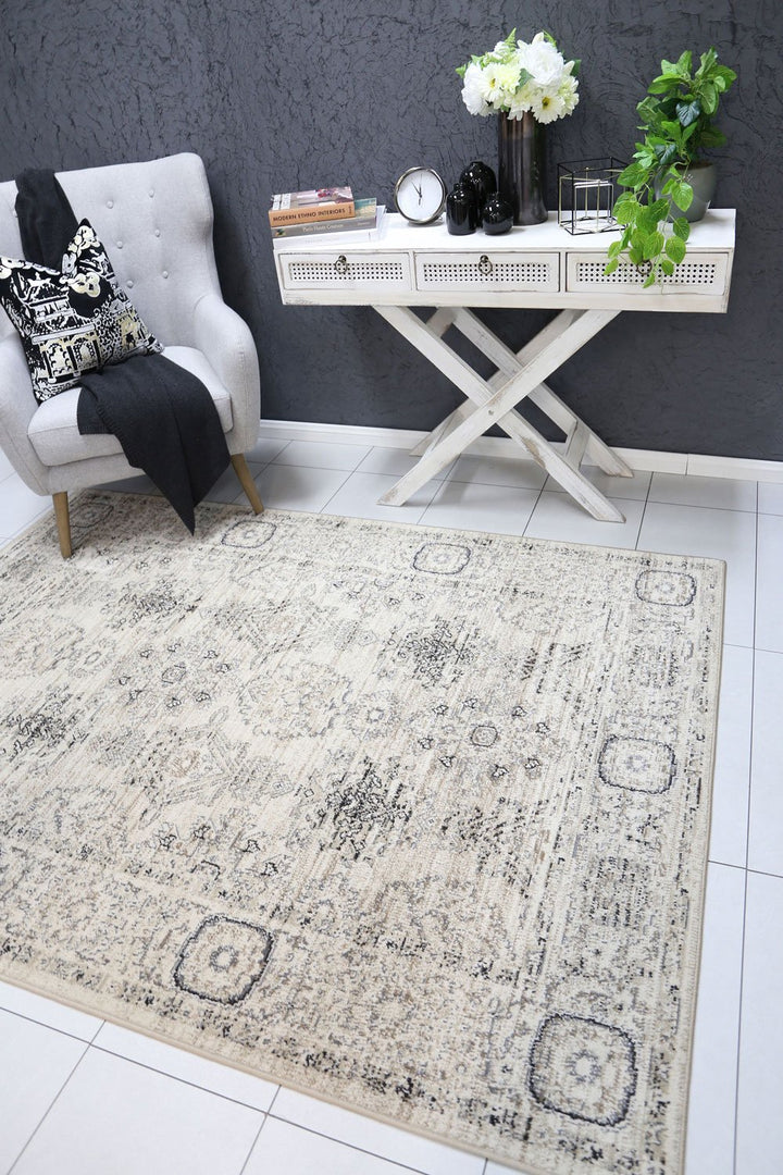 Arya Cream ZieglerTraditional Ikat Rug