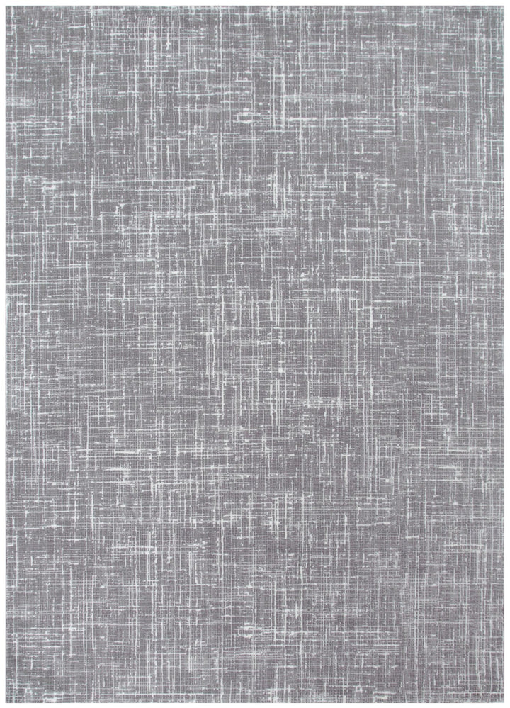 Atina Distressed Geo Lines Grey Rug