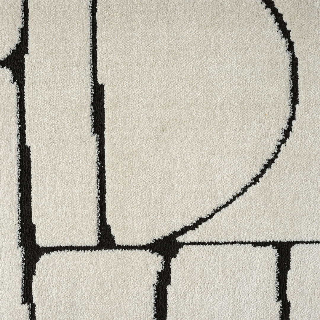 Arcadia Abstract Blocks Pebble Rug