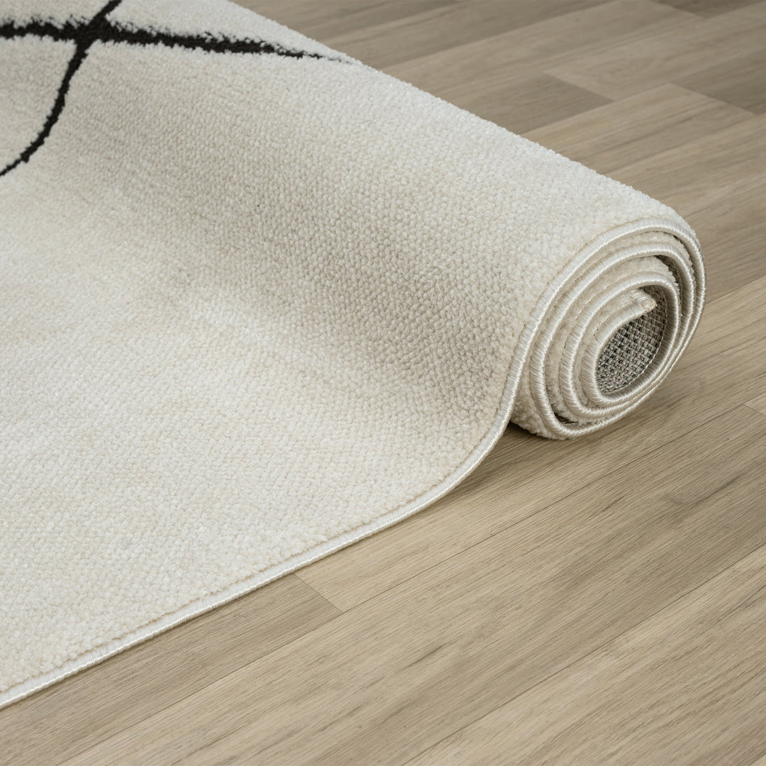 Arcadia Freeform Linework Ivory Runner Rug