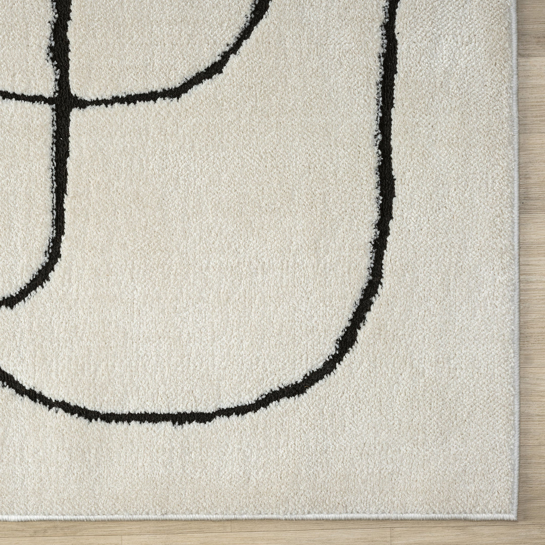 Arcadia Freeform Linework Ivory Rug