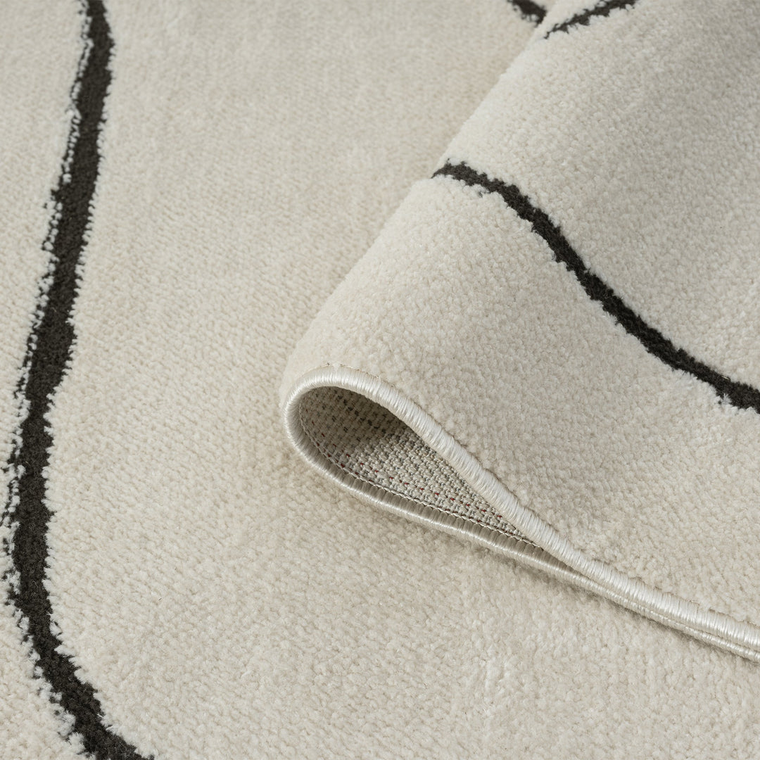 Arcadia Freeform Linework Ivory Rug