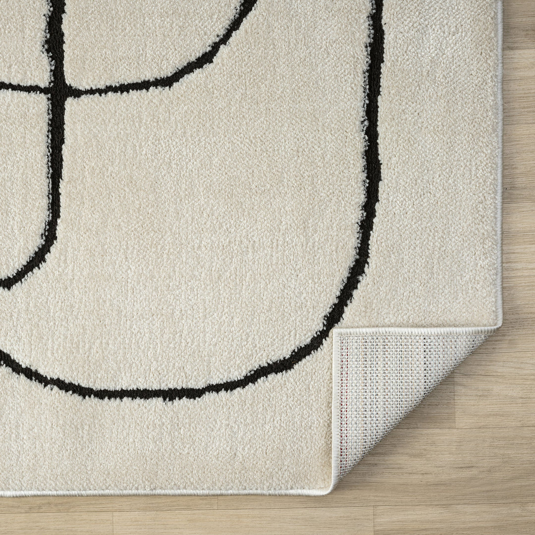 Arcadia Freeform Linework Ivory Rug