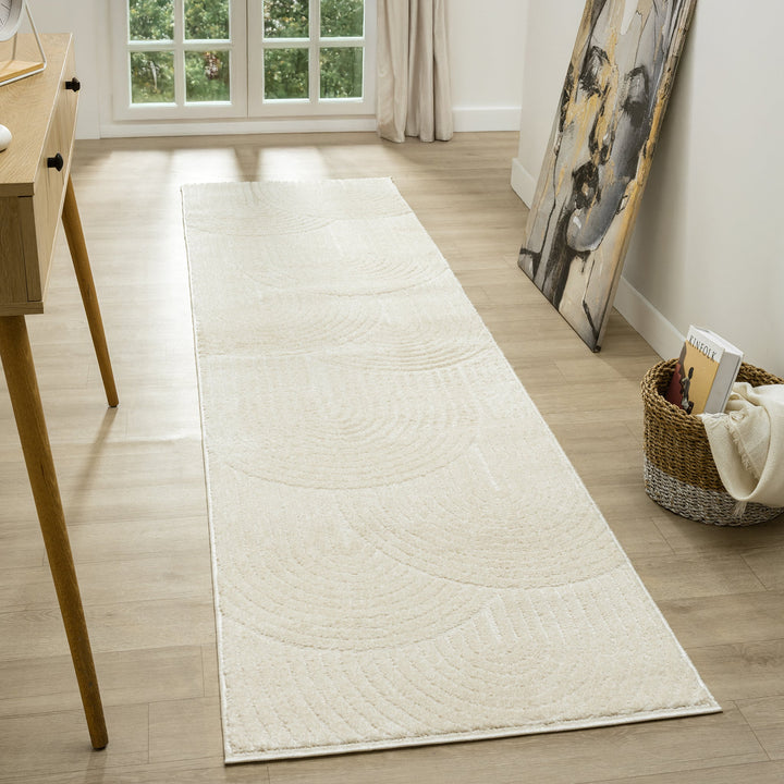 Arcadia Sculpted Arches Sand Runner Rug