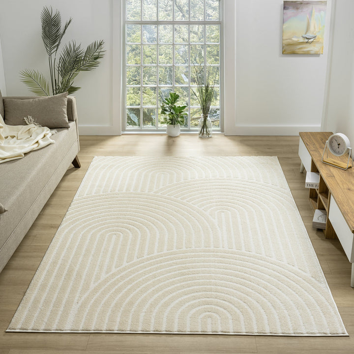 Arcadia Sculpted Arches Sand Rug
