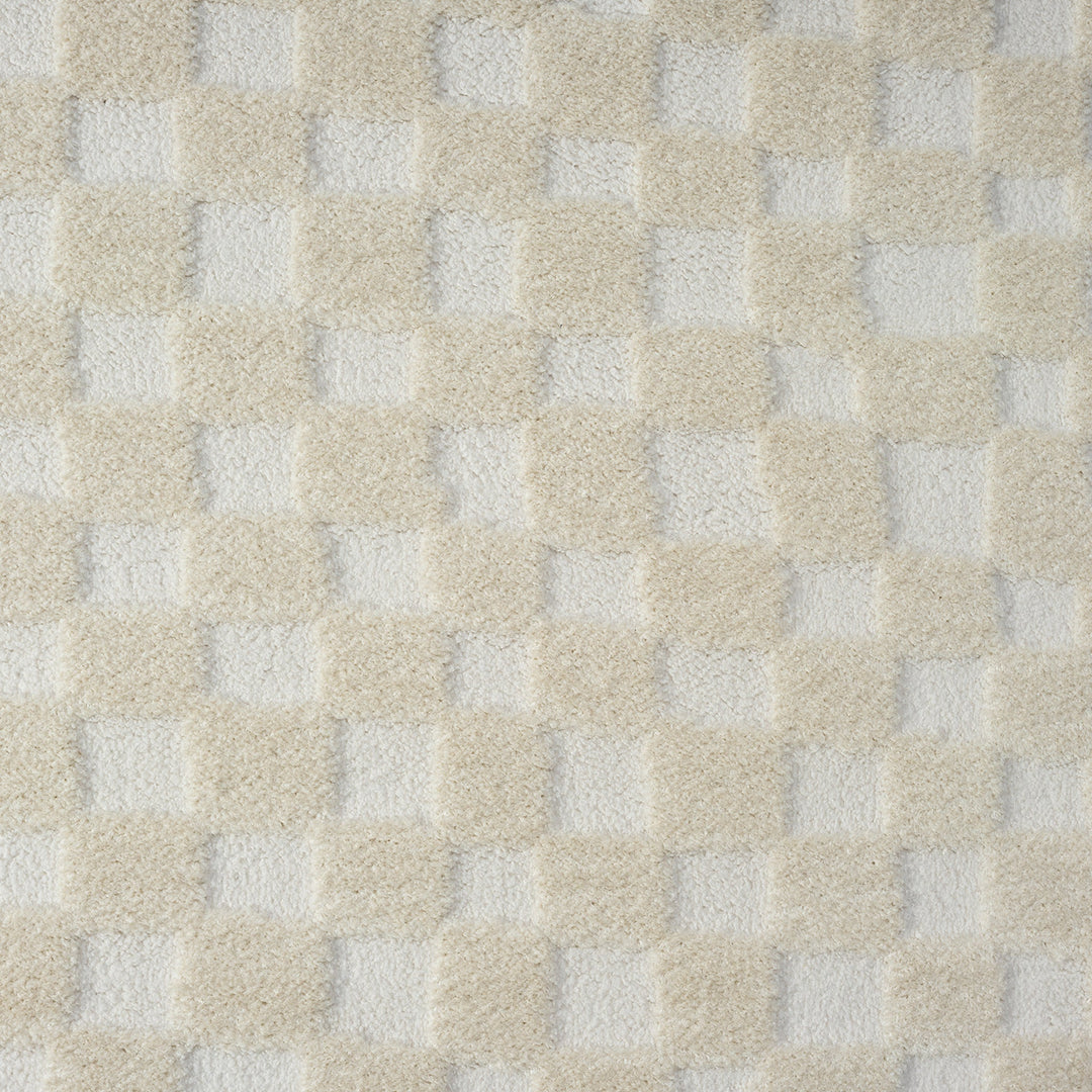 Arcadia Woven Check Linen Runner Rug