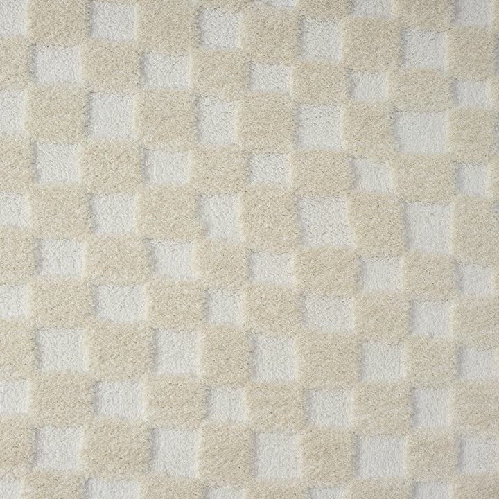 Arcadia Woven Check Linen Runner Rug