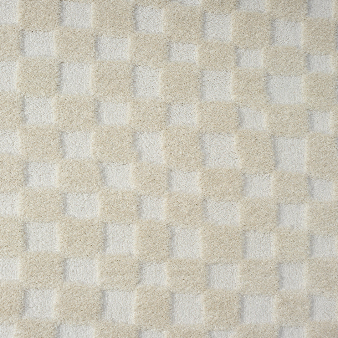 Arcadia Woven Check Linen Rug