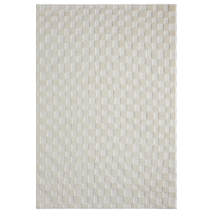 Arcadia Woven Check Linen Rug