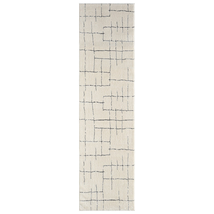 Arcadia Sketch Grid Vanilla Runner Rug