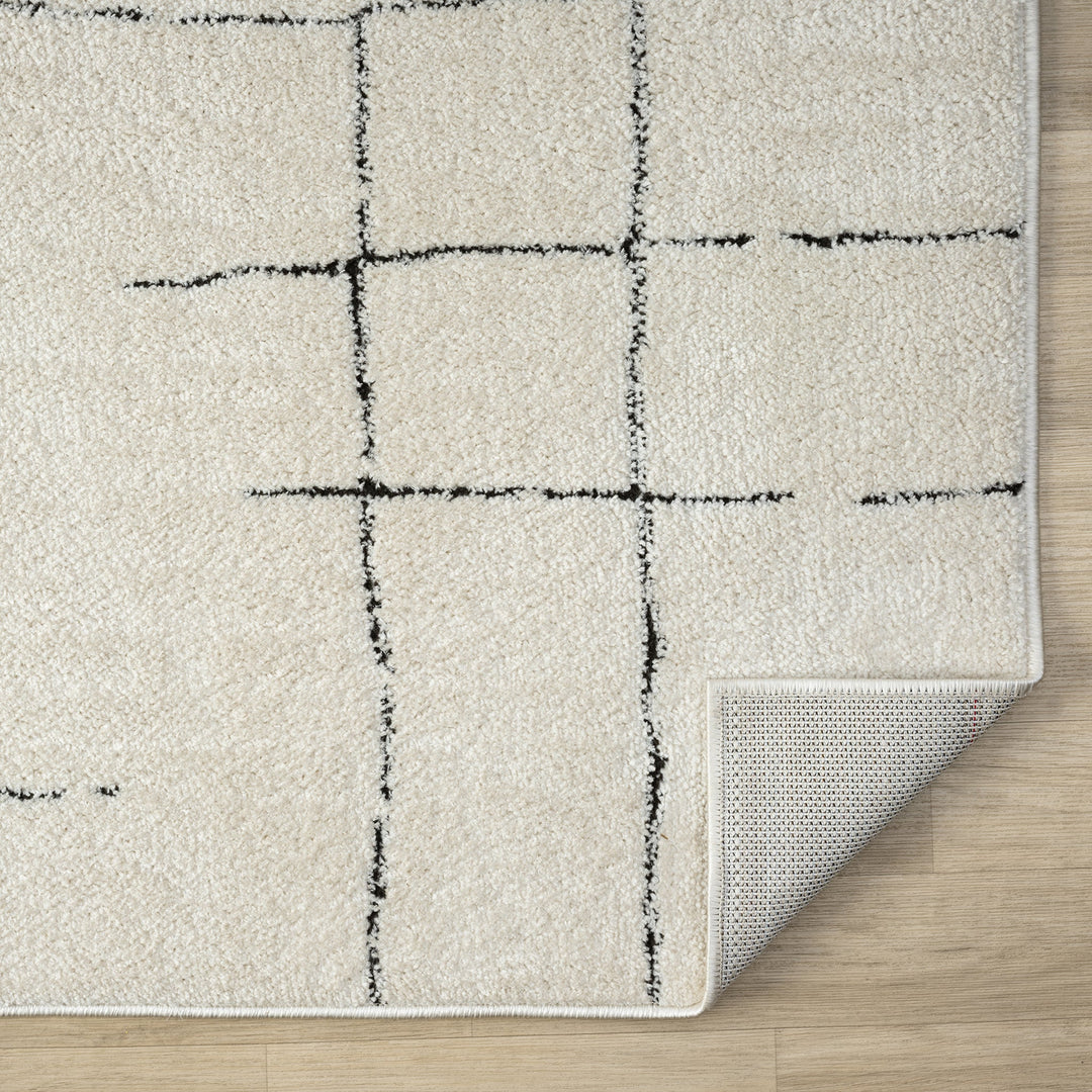 Arcadia Sketch Grid Vanilla Runner Rug