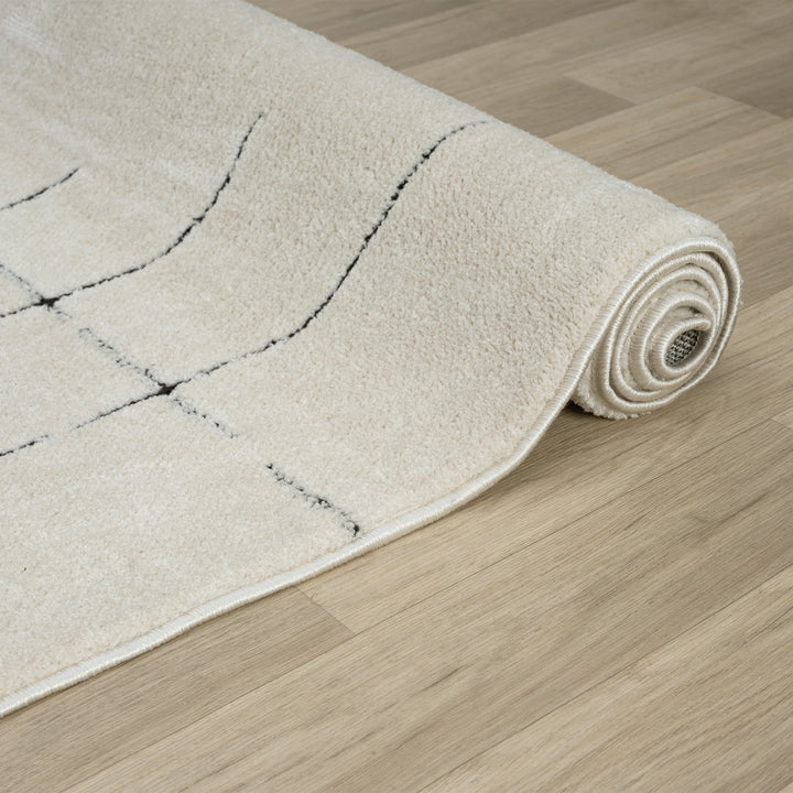 Arcadia Sketch Grid Vanilla Runner Rug