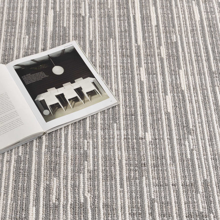 Berno Silver Ivory Loop Lines Rug