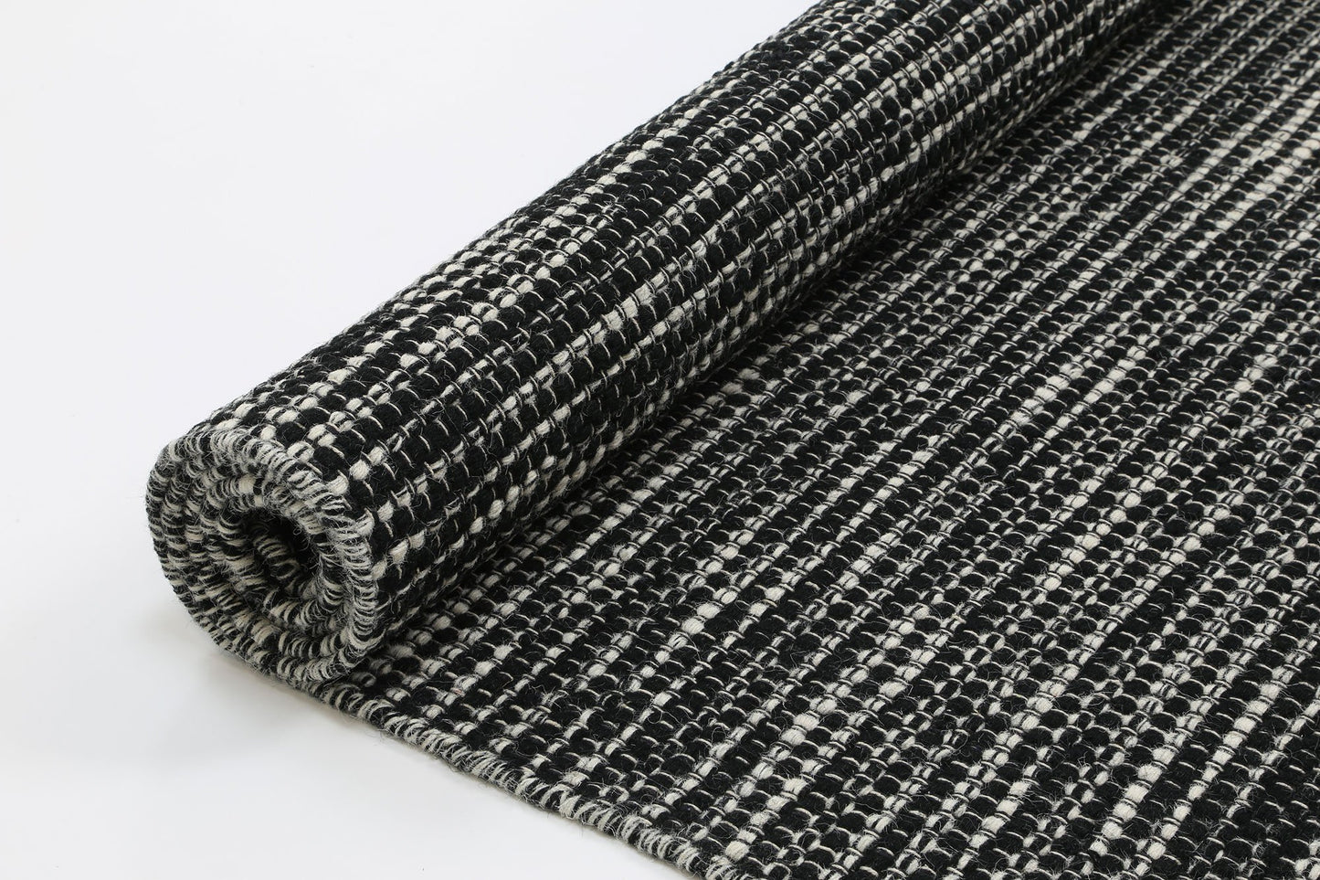 Nordic Black & White Reversible Wool Rug
