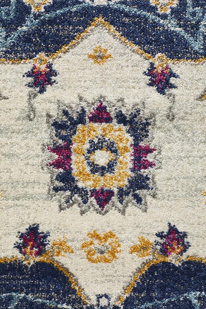 Babylon 201 Blue Round Rug