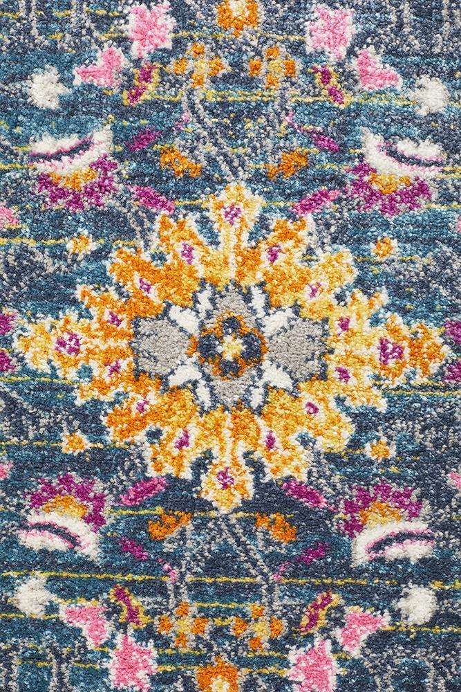 Babylon 210 Blue  Runner Rug