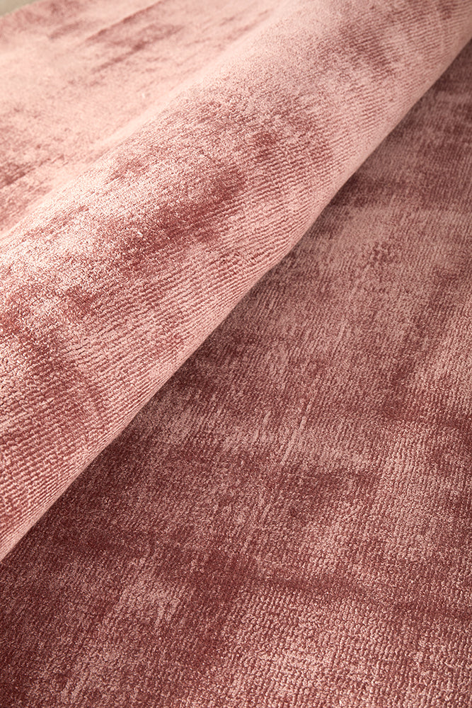 Bliss Blush Pink Minimal Luxury Viscose Rug