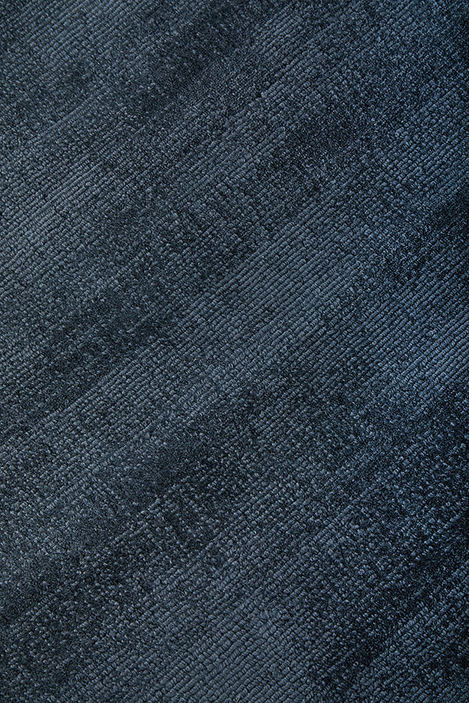 Bliss Navy Denim Minimal Luxury Viscose Rug