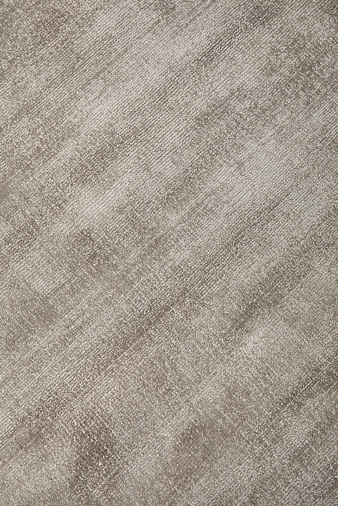 Bliss Grey Minimal Luxury Viscose Rug