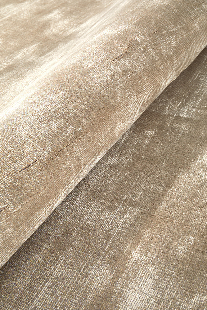 Bliss Silver Oyster Minimal Luxury Viscose Rug