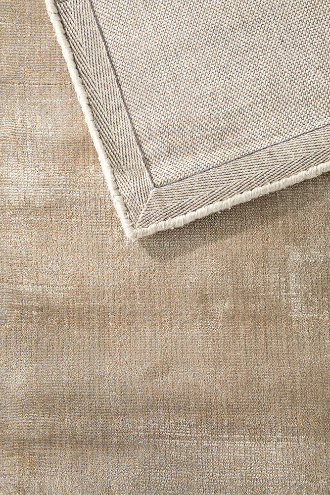 Bliss Silver Oyster Minimal Luxury Viscose Rug