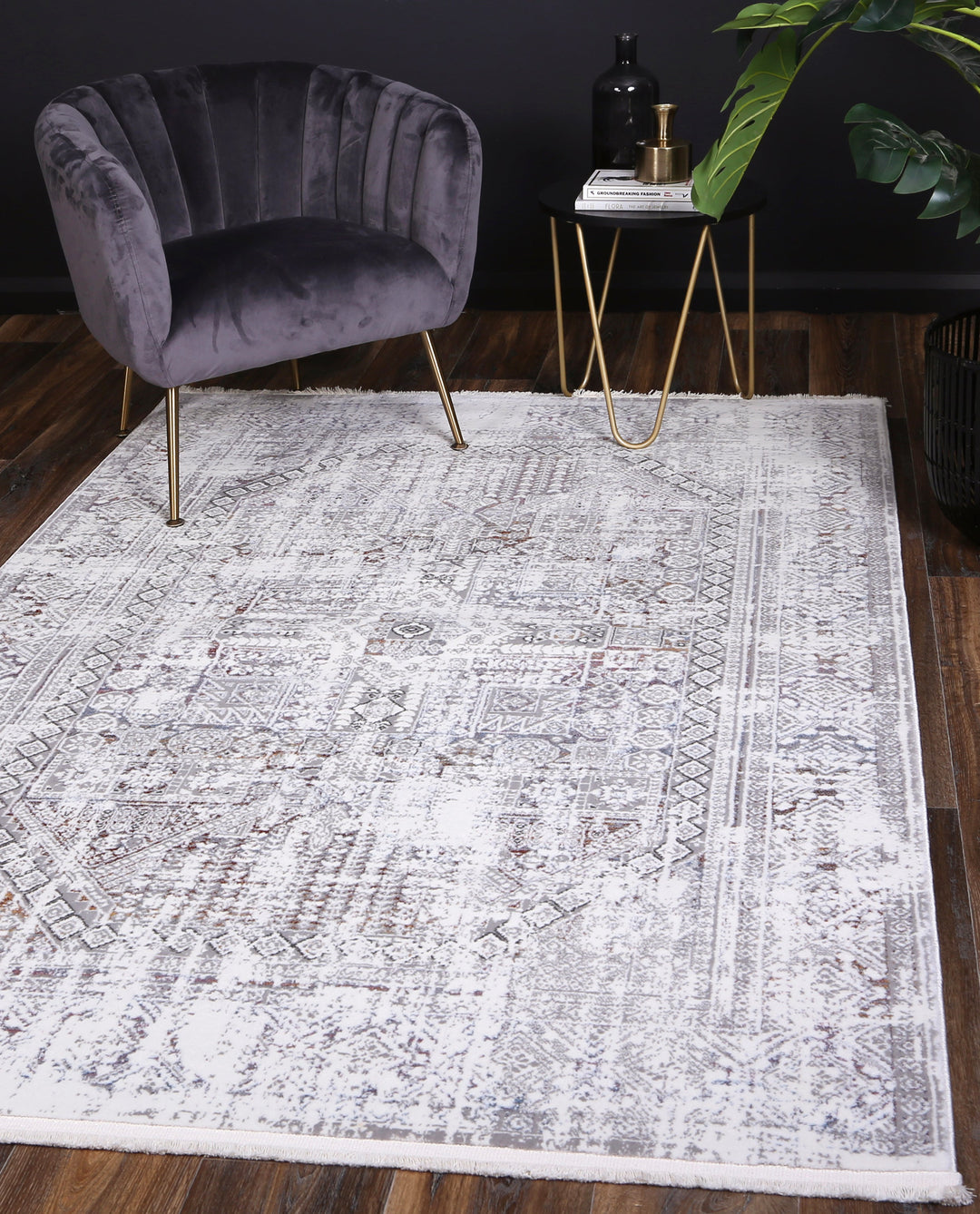 Bohemian Paradise Panel Grey Multi Rug