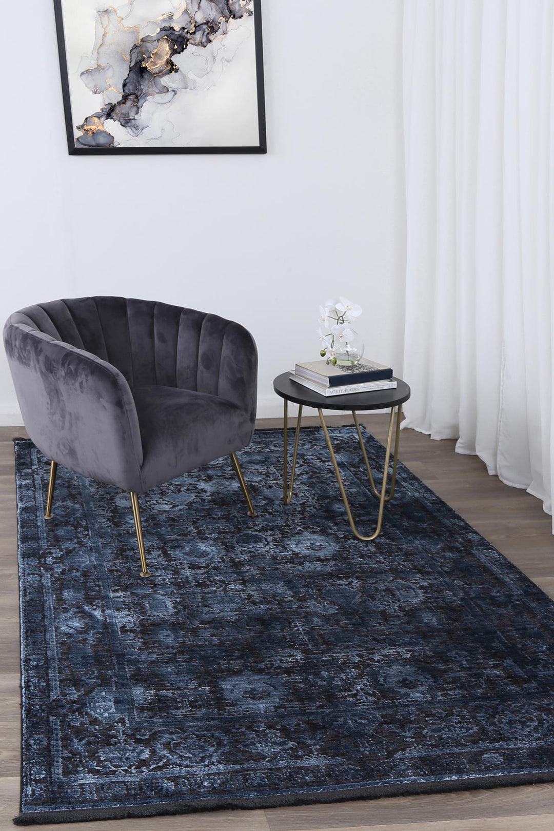 Brooklyn Vintage Oriental Blue Rug