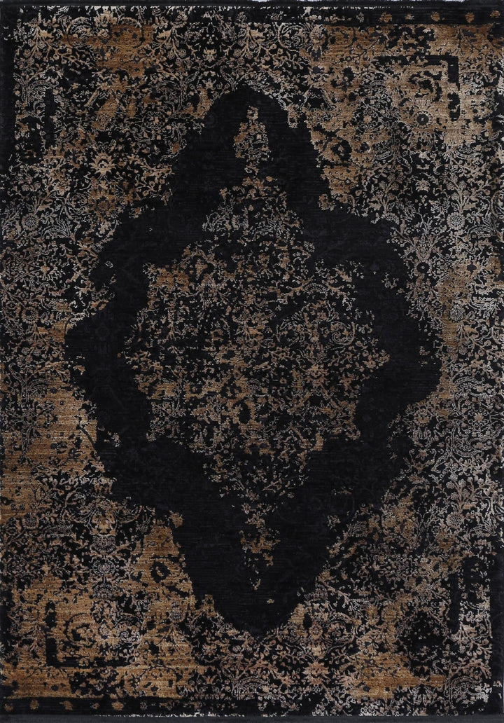 Brooklyn Distressed Medallion Gold Rug