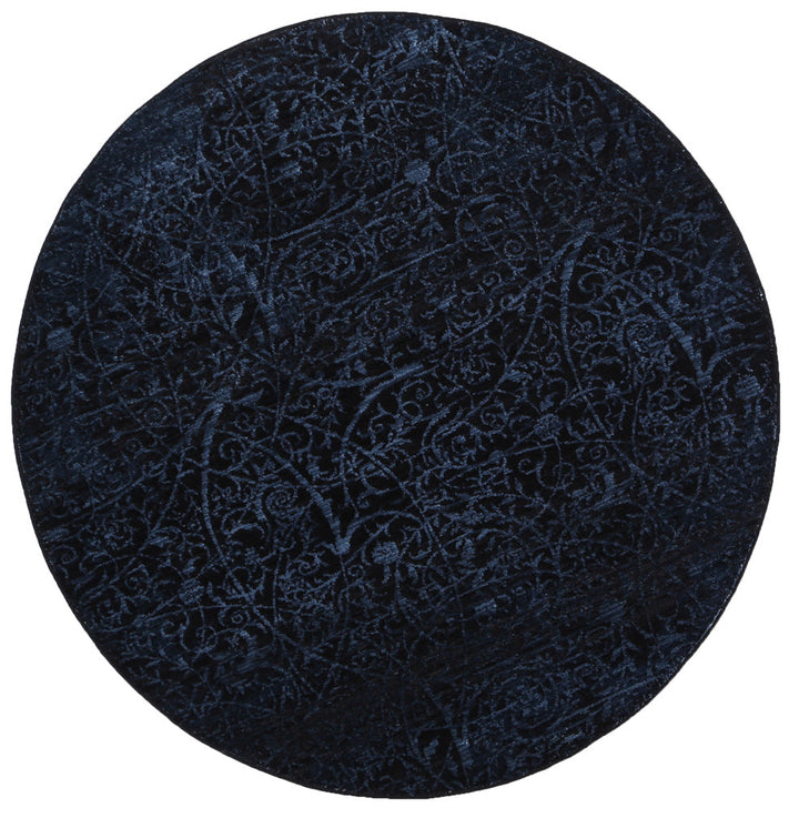 Brooklyn Intricate Floral Blue Round Rug